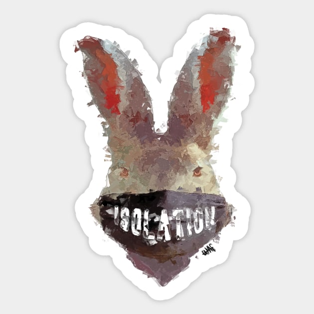 Rabbit quarantined Sticker by Without A Face